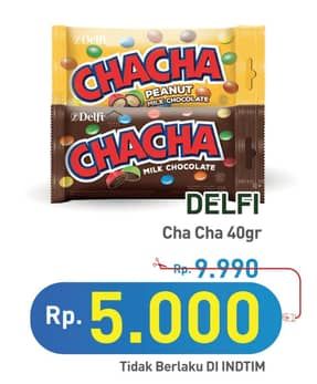 Promo Harga Delfi Cha Cha Chocolate 50 gr - Hypermart