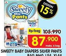 Promo Harga Sweety Silver Pants M60, L54, XL44 44 pcs - Superindo