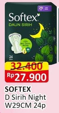 Promo Harga Softex Daun Sirih 29cm 24 pcs - Alfamart
