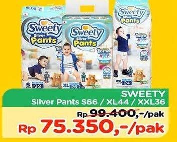 Promo Harga Sweety Silver Pants XL44, S66, XXL36 36 pcs - TIP TOP