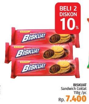 Promo Harga BISKUAT Sandwich Choco 118 gr - LotteMart