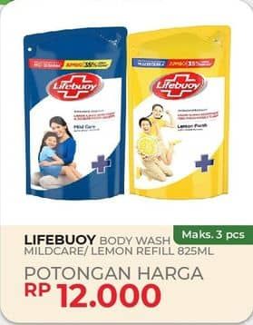 Promo Harga Lifebuoy Body Wash Mild Care, Lemon Fresh 850 ml - Yogya