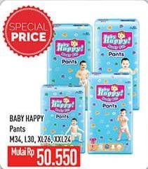 Promo Harga Baby Happy Body Fit Pants XL26, L30, M34, XXL24 24 pcs - Hypermart