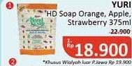 Promo Harga YURI Hand Soap Orange, Apple, Strawberry 375 ml - Alfamidi