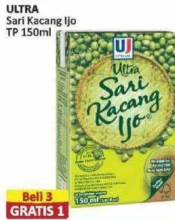 Promo Harga Ultra Sari Kacang Ijo 150 ml - Alfamart