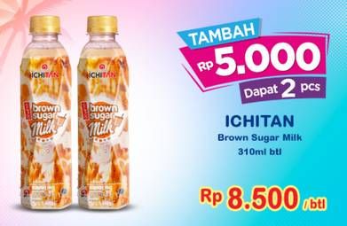 Promo Harga ICHITAN Brown Sugar Milk 310 ml - Indomaret