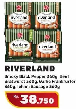 Promo Harga Riverland Sausage Smoky Black Pepper, Beef Bratwurst, Garlic Frankfurter, Ichimi 360 gr - Yogya