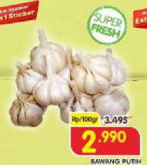 Promo Harga Bawang Putih per 100 gr - Superindo