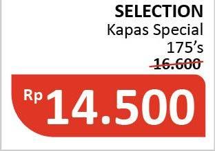 Promo Harga SELECTION Kapas Spesial 175 pcs - Alfamidi