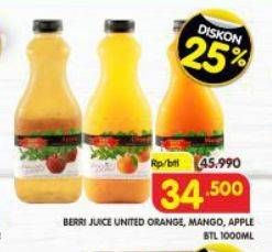 Promo Harga Berri Juice Orange, Mango, Classic Apple 1000 ml - Superindo