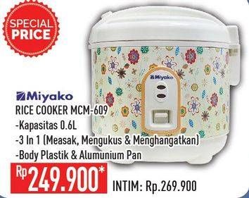 Promo Harga MIYAKO MCM-609 | Rice Cooker  - Hypermart