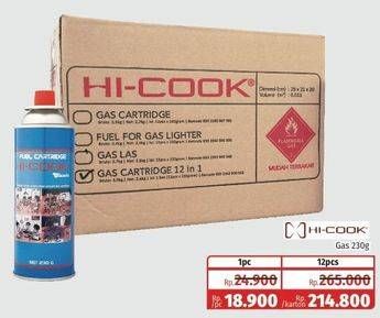 Promo Harga HICOOK Tabung Gas (Gas Cartridge) 230 gr - Lotte Grosir