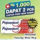 Promo Harga PEPSODENT Pasta Gigi Pencegah Gigi Berlubang White 190 gr - Hypermart