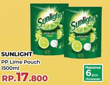 Promo Harga Sunlight Pencuci Piring Jeruk Nipis 100 1500 ml - Yogya