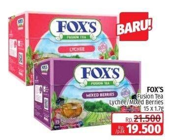 Promo Harga Foxs Fusion Tea Mixed Berries, Lychee 25 gr - Lotte Grosir