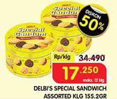 Promo Harga Delbis Special Gandum Assorted 155 gr - Superindo