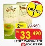 Promo Harga Latte 7 Latte Matcha Latte per 2 box 5 pcs - Superindo