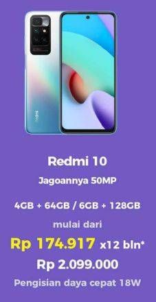 Promo Harga XIAOMI Redmi 10  - Erafone