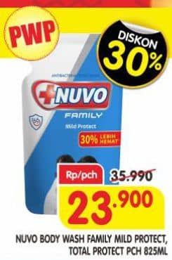 Promo Harga Nuvo Body Wash Mild Protect, Total Protect 825 ml - Superindo