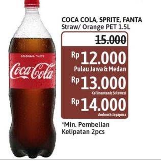 Cocal Cola, Sprite, Fanta Straw/Orange Pet 1,5 L