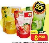 Promo Harga 365 Hand Soap Strawberry, Apple, Lemon 375 ml - Superindo