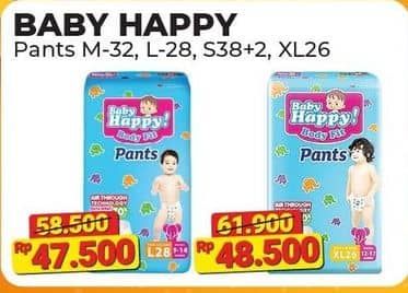 Promo Harga Baby Happy Body Fit Pants XL26 26 pcs - Alfamart