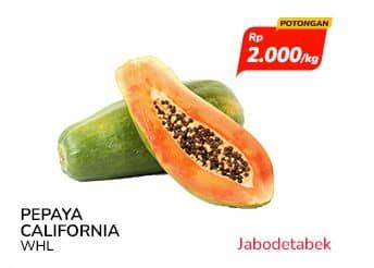 Pepaya California  Harga Promo Rp-2.000, WHL, Indomaret Fresh