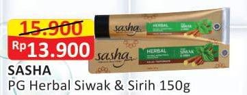 Promo Harga SASHA Toothpaste Siwak Sirih 150 gr - Alfamart