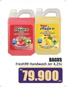Promo Harga Bagus Fresh 99 Antibacterial Hand Wash 4250 ml - Hari Hari