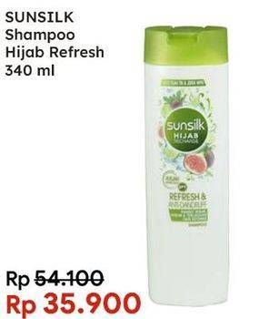 Promo Harga SUNSILK Hijab Shampoo Refresh Anti Dandruff, Refresh Hairfall Solution, Refresh Volume 340 ml - Indomaret