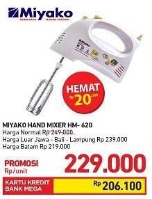 Promo Harga MIYAKO HM-620 Hand Mixer  - Carrefour