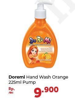 Promo Harga DOREMI Hand Wash Orange 225 ml - Carrefour