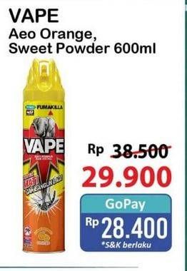 Promo Harga Fumakilla Vape Aerosol Orange, Sweet Powder 600 ml - Alfamart