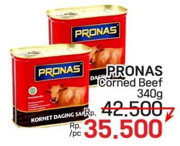 Promo Harga Pronas Corned Beef 340 gr - LotteMart