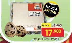 Promo Harga 365 Telur Puyuh 25 pcs - Superindo