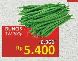 Promo Harga Buncis TW per 200 gr - Alfamidi