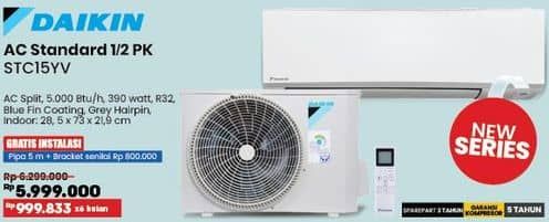 Promo Harga Daikin STC15NV | AC 1/2 PK  - COURTS