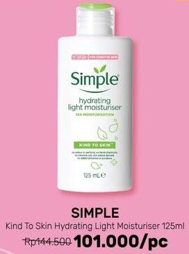 Promo Harga SIMPLE Kind to Skin Hydrating Light Moisturiser 125 ml - Guardian