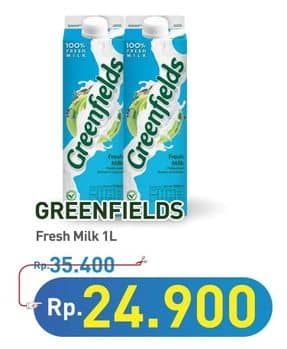 Promo Harga Greenfields Fresh Milk 1000 ml - Hypermart