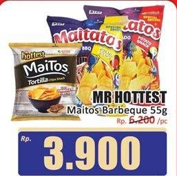 Promo Harga Mr Hottest Maitos Tortilla Chips BBQ Fiesta 55 gr - Hari Hari
