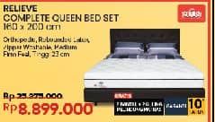 Promo Harga Zees Relieve Complete Queen Bedset 160 X 200 Cm  - COURTS