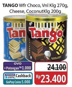 Promo Harga Tango Wafer Chocolate, Vanilla Milk, Cheese, Coconut 200 gr - Alfamidi