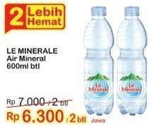 Promo Harga LE MINERALE Air Mineral 600 ml - Indomaret