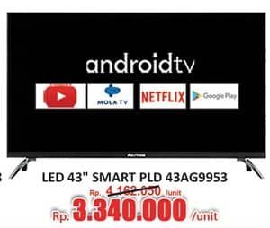 Promo Harga Polytron PLD 43AG9953 Android LED TV  - Hari Hari