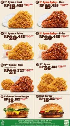 Promo Harga Paket Ayam di Kupon Maret  - Burger King