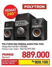 Promo Harga POLYTRON PMA 9502 | Multimedia Audio 50 Watt  - Carrefour
