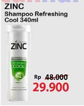 Promo Harga Zinc Shampoo Refreshing Cool 340 ml - Alfamart