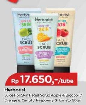Promo Harga Herborist Juice For Skin Face Scrub Apple Broccoli, Orange Carrot, Raspberry Tomato 60 gr - TIP TOP
