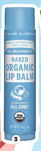 Promo Harga DR BRONNERS Organic Lip Balm 4 gr - Guardian