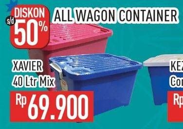 Promo Harga Xavier X-box Container Mix 40 ltr - Hypermart